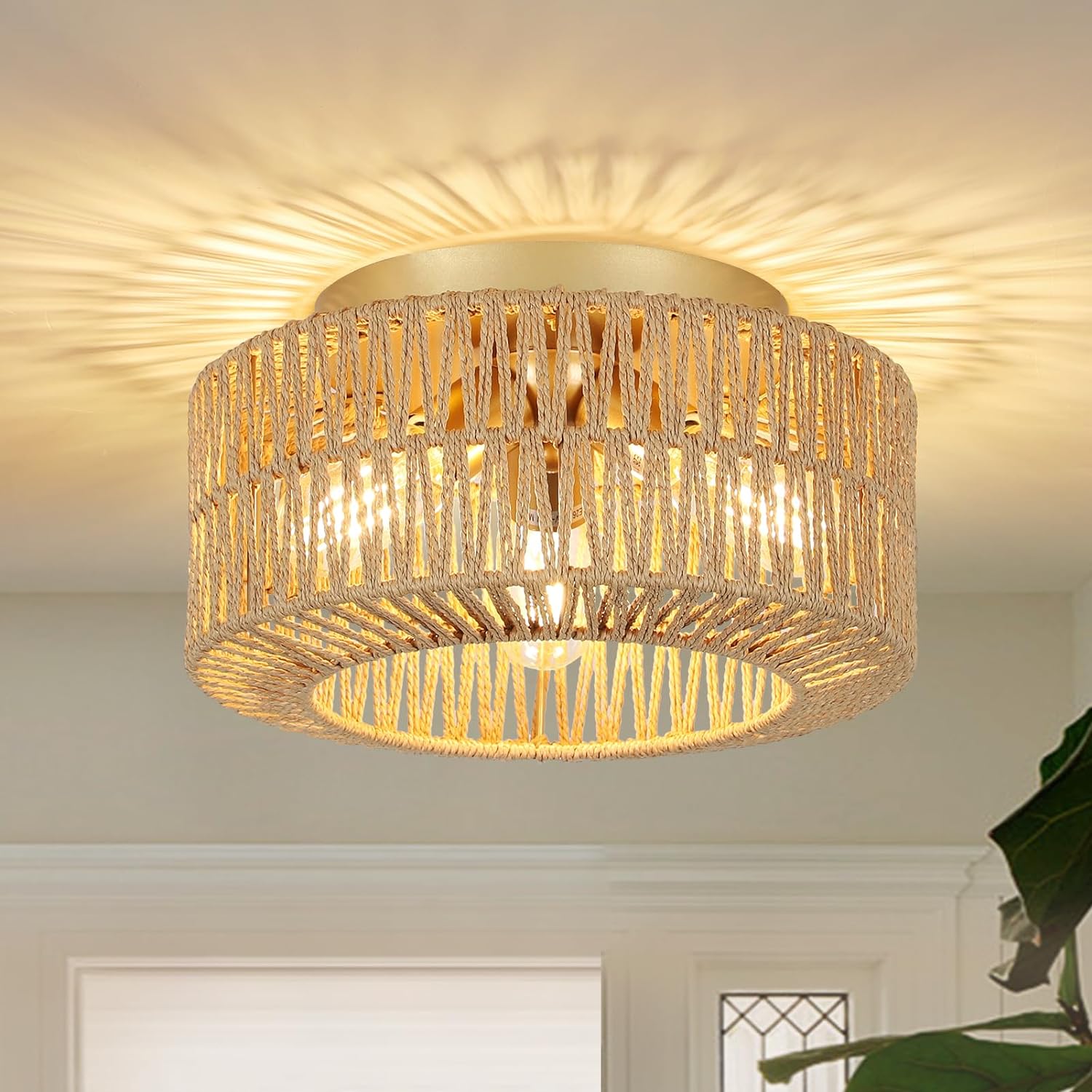 Rattan Ceiling Light
