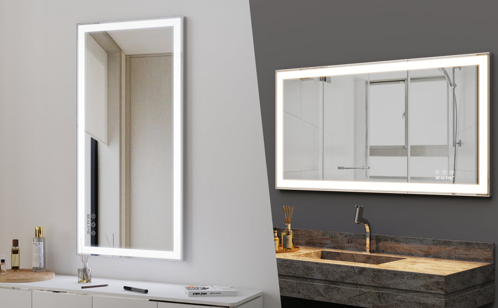 LED bathroom makeup mirror wall mounteed