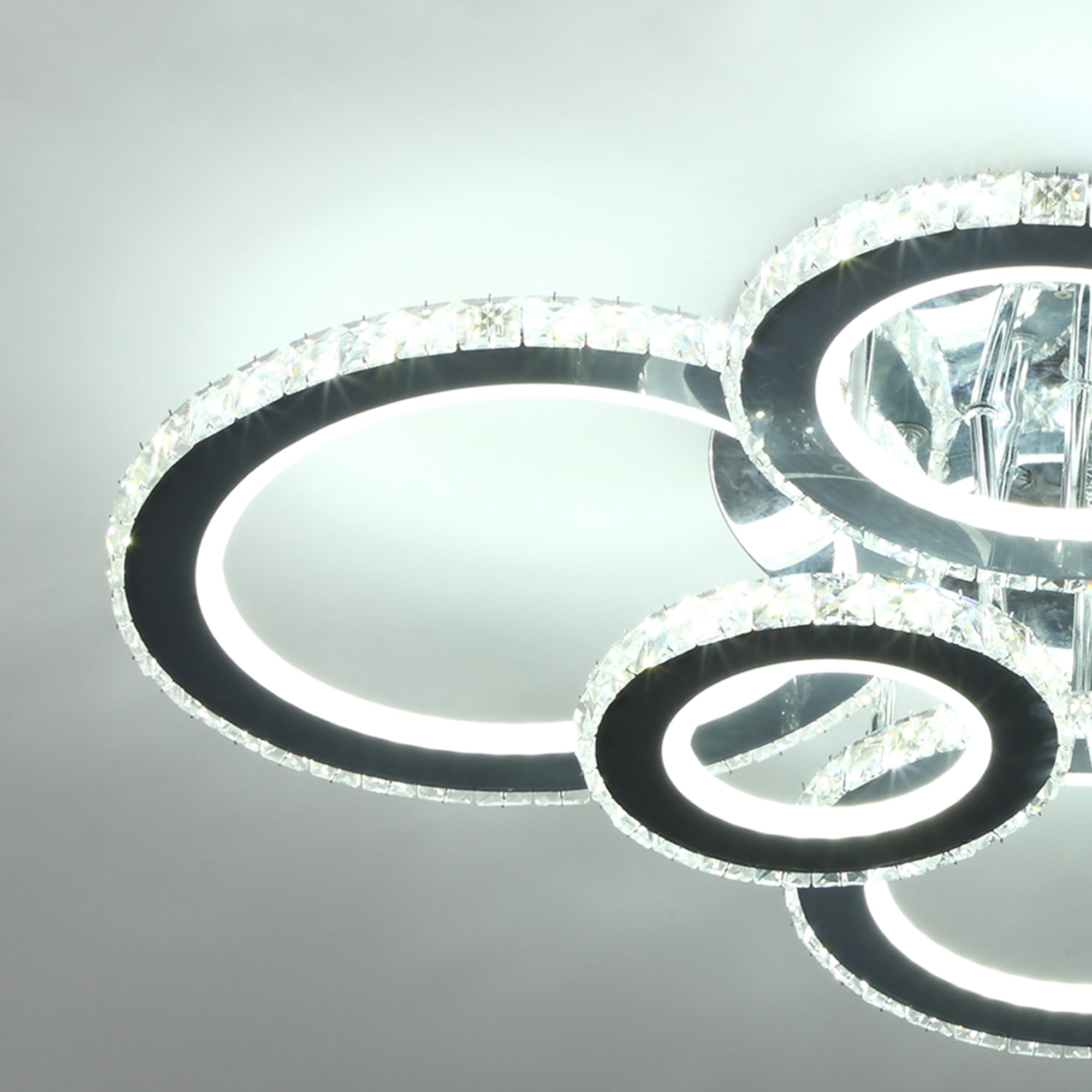 Elegant LED Chandelier with 6 Rings