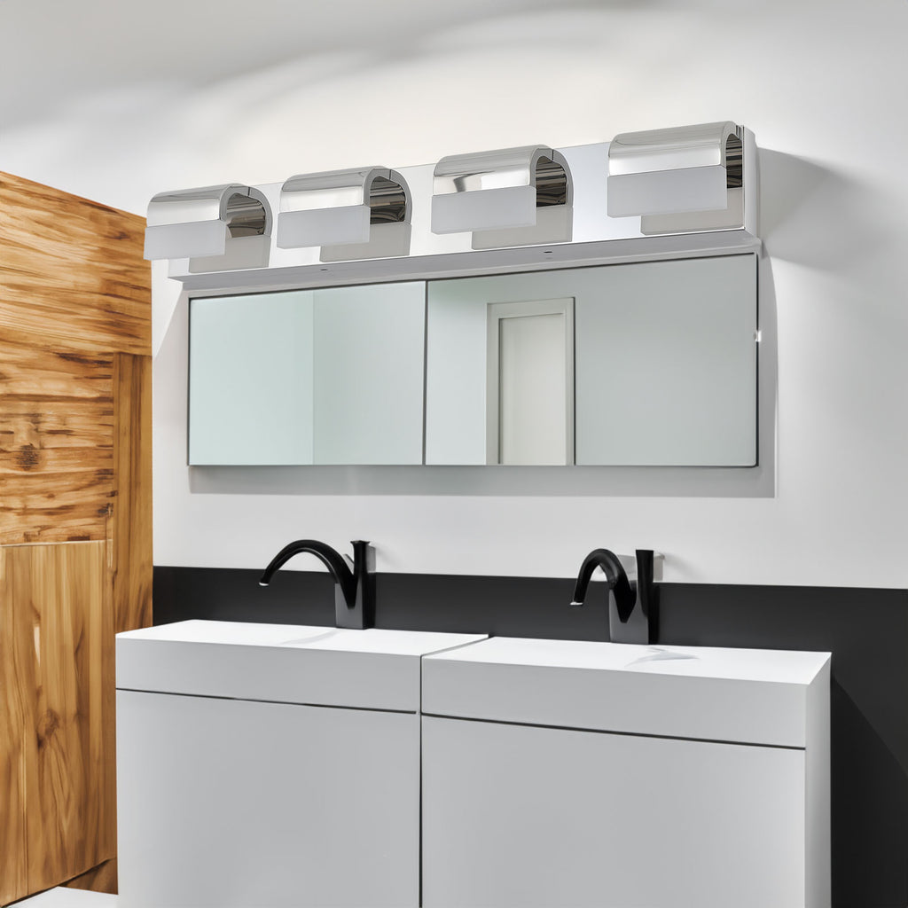 Modern Bathroom Vanity Lighting 4-Light LED