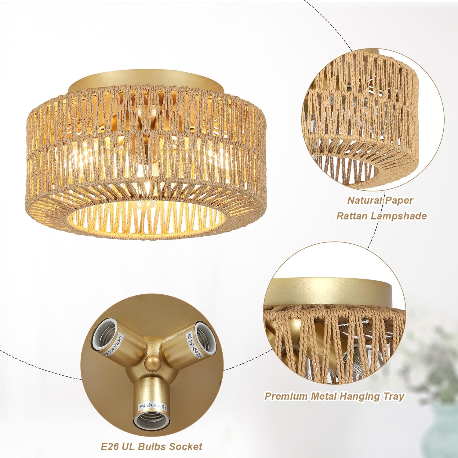 Rattan Ceiling Light