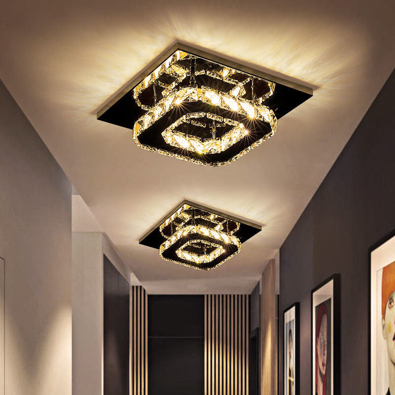 Modern Minimalist LED Crystal Ceiling Light