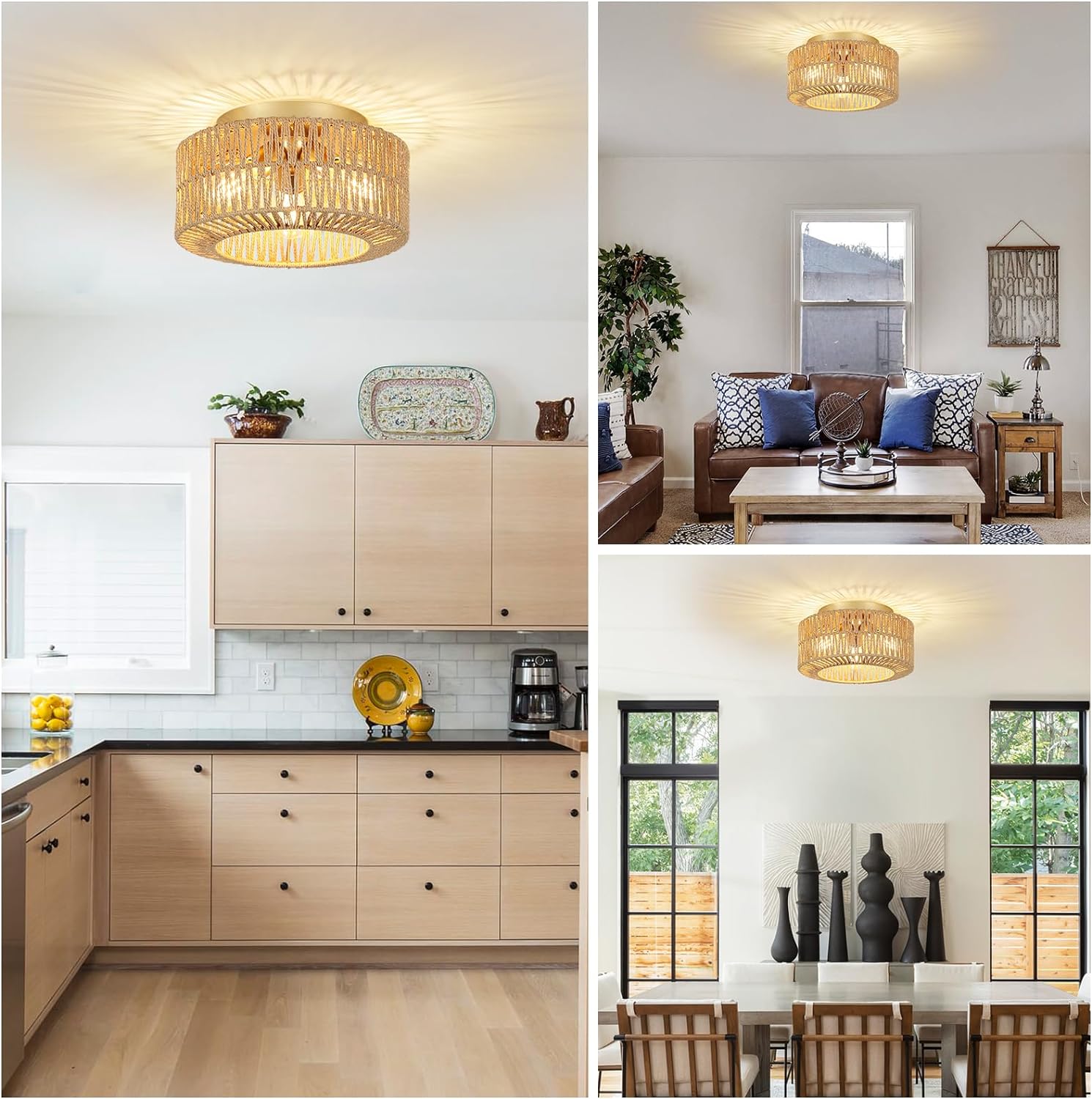 Rattan Ceiling Light