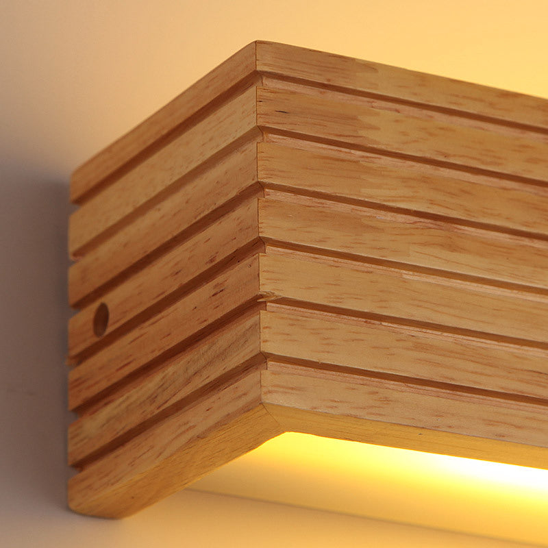 Solid Wood LED Bathroom light