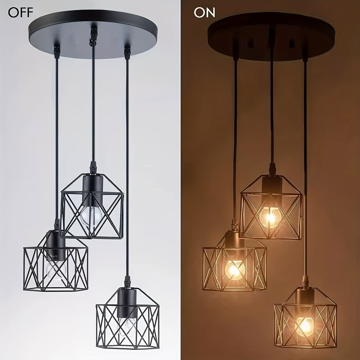 3-Light Industrial Ceiling Light