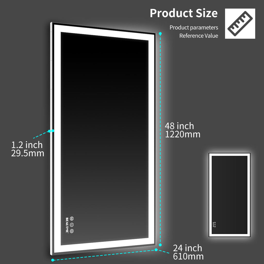 LED bathroom makeup mirror wall mounteed