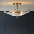 Glass Semi Flush Mount Ceiling Light chandelier