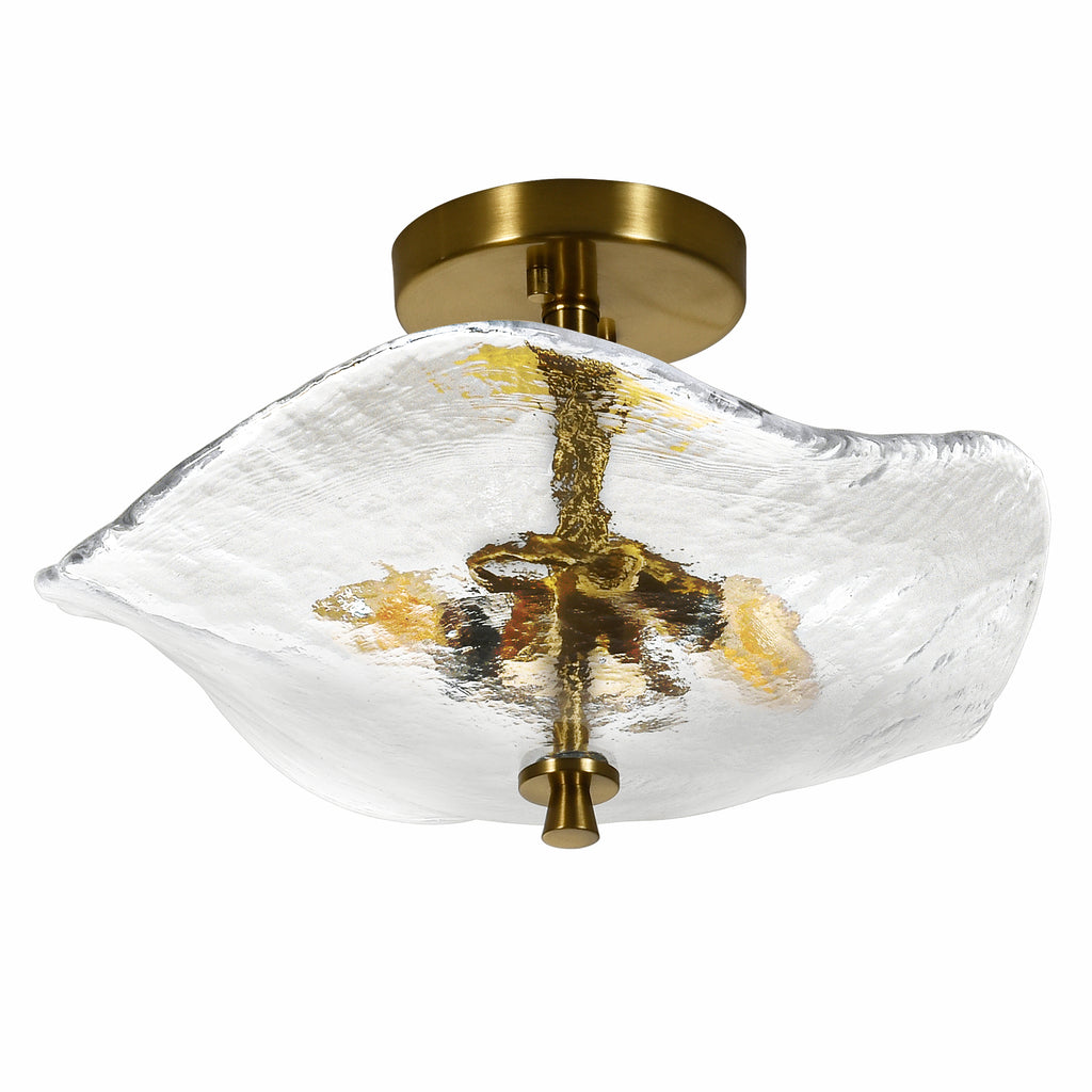 Glass Semi Flush Mount Ceiling Light chandelier