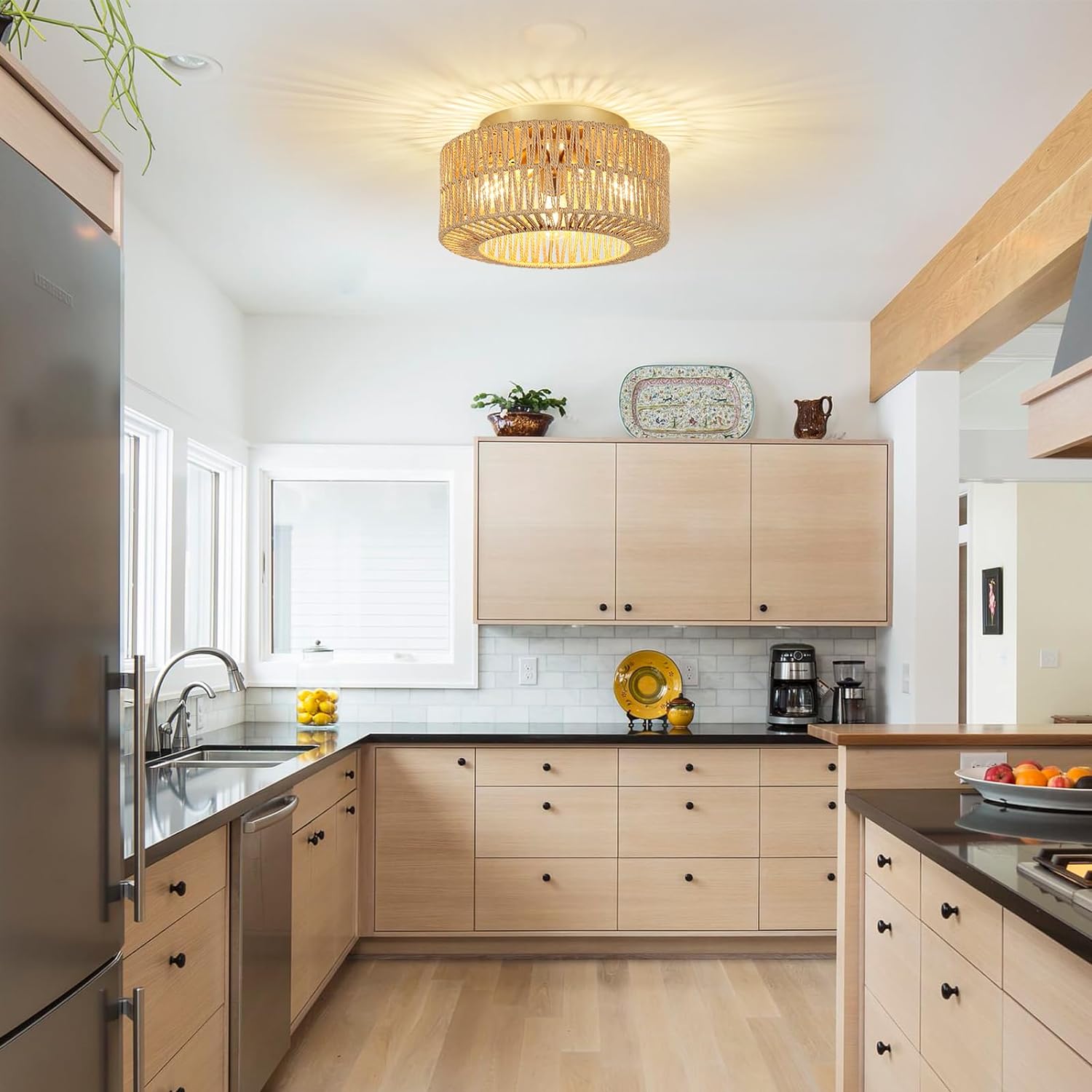 Rattan Ceiling Light