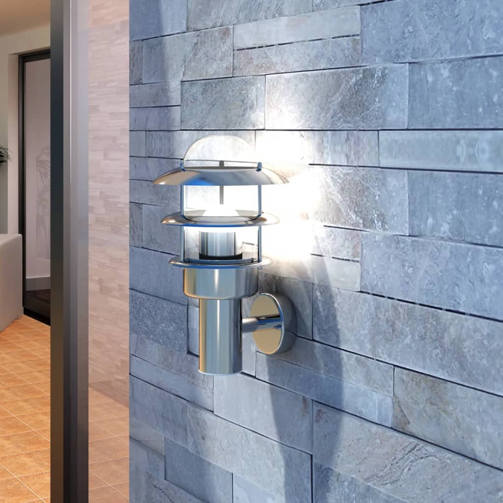 Patio LED wall light, stainless steel outdoor lamp