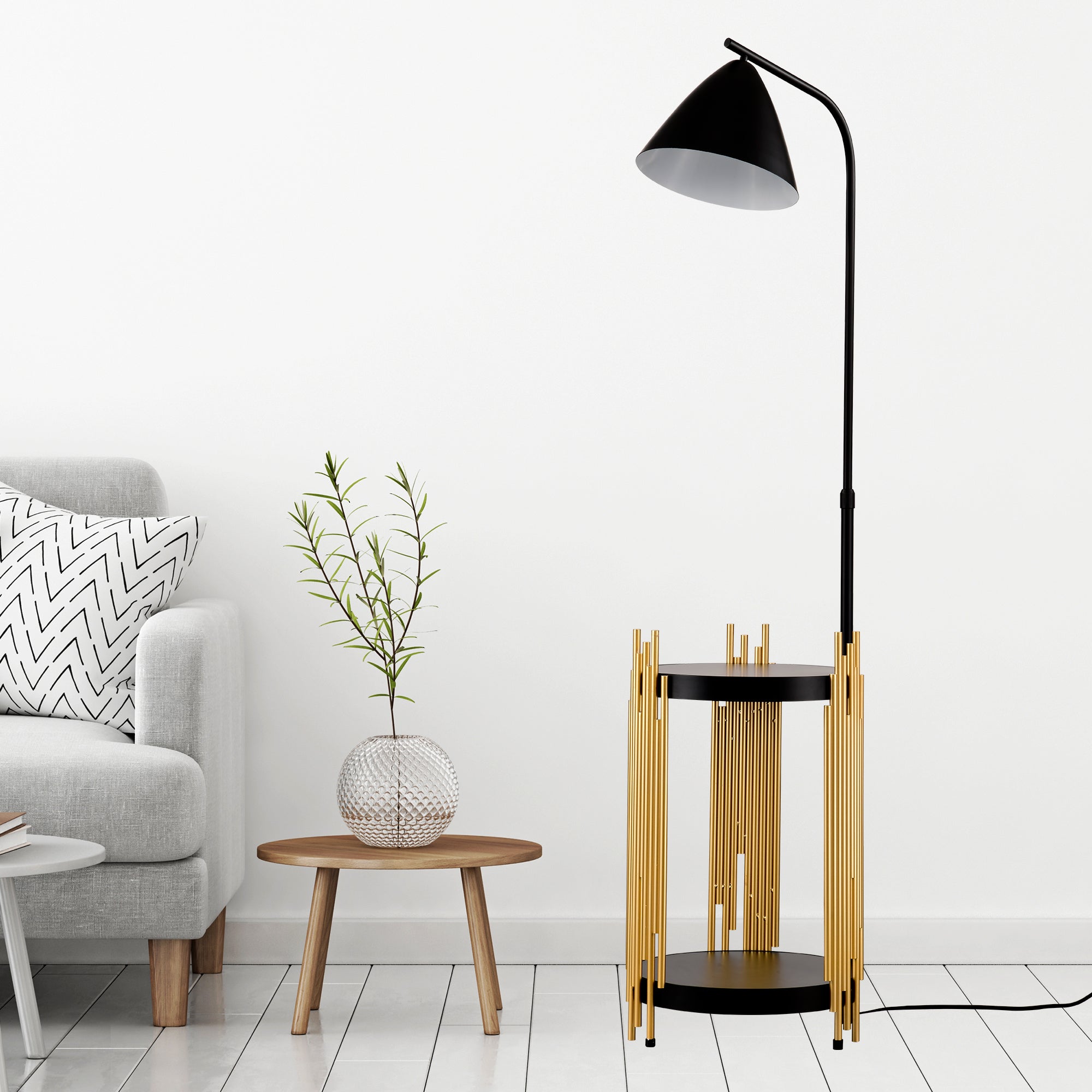 Luxury Shelves Floor Lamp