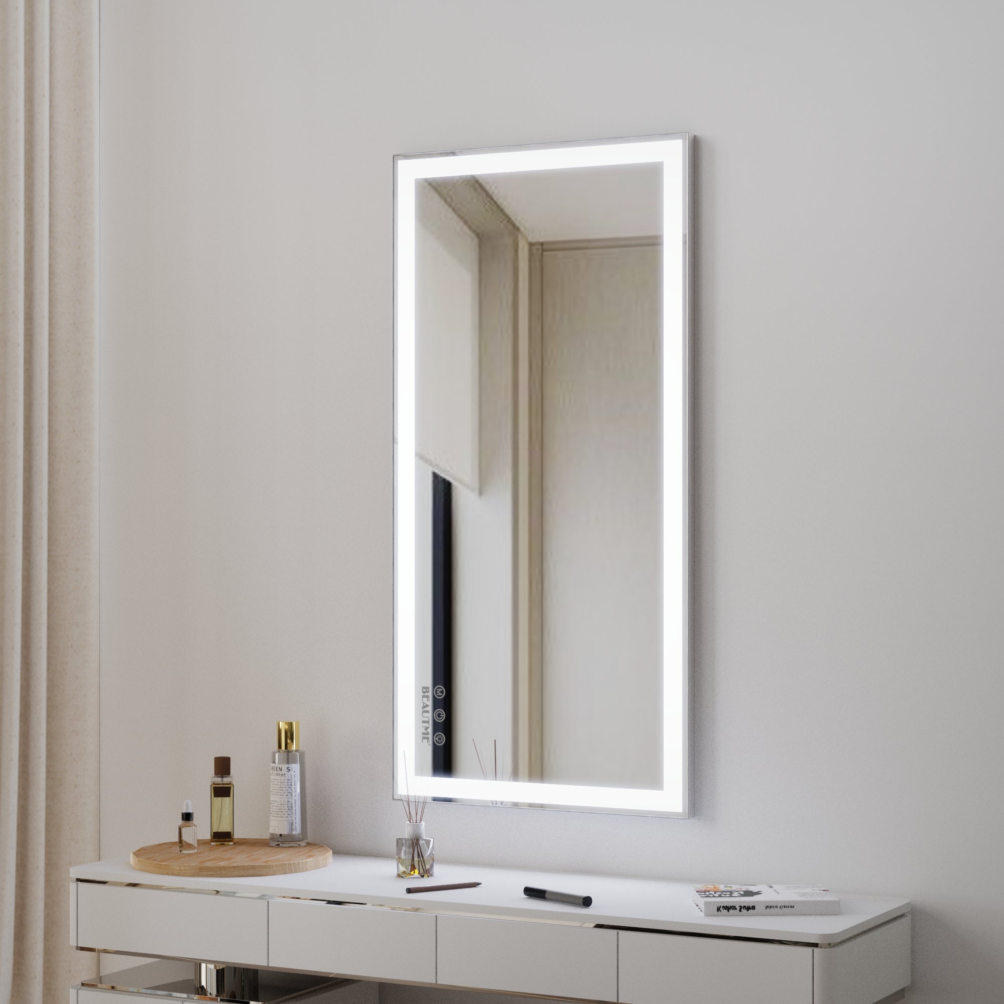 LED bathroom makeup mirror wall mounteed