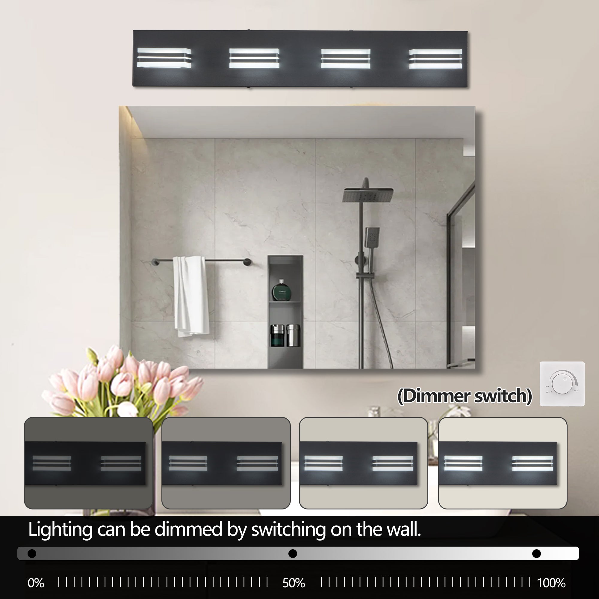 LED Modern Black Vanity Lights