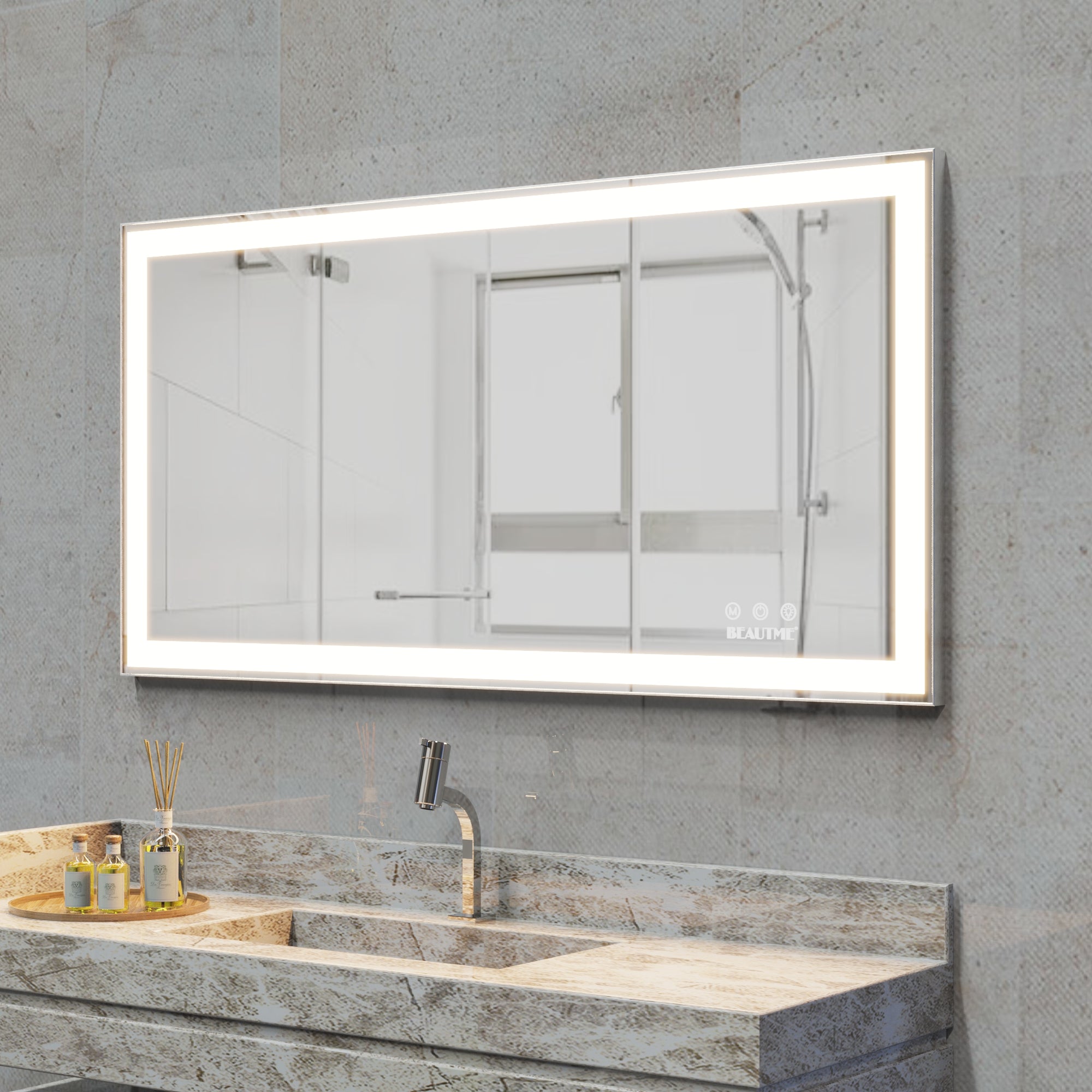 LED bathroom makeup mirror wall mounteed