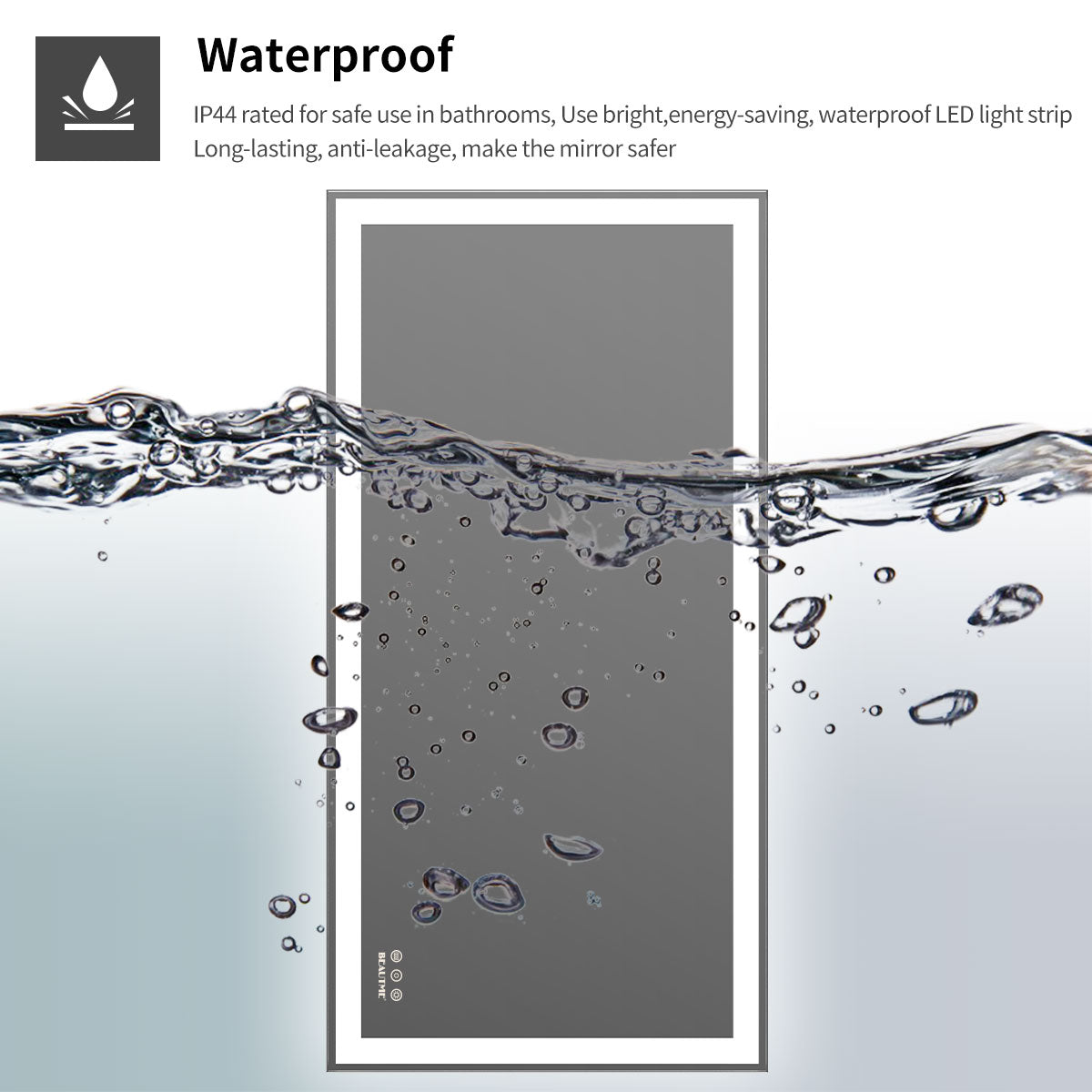 LED bathroom makeup mirror wall mounteed