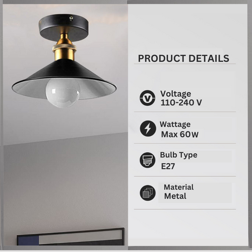 Ceiling Light Round Cone Down Lights Bathroom Kitchen Living Room Ceiling Lamp~1349