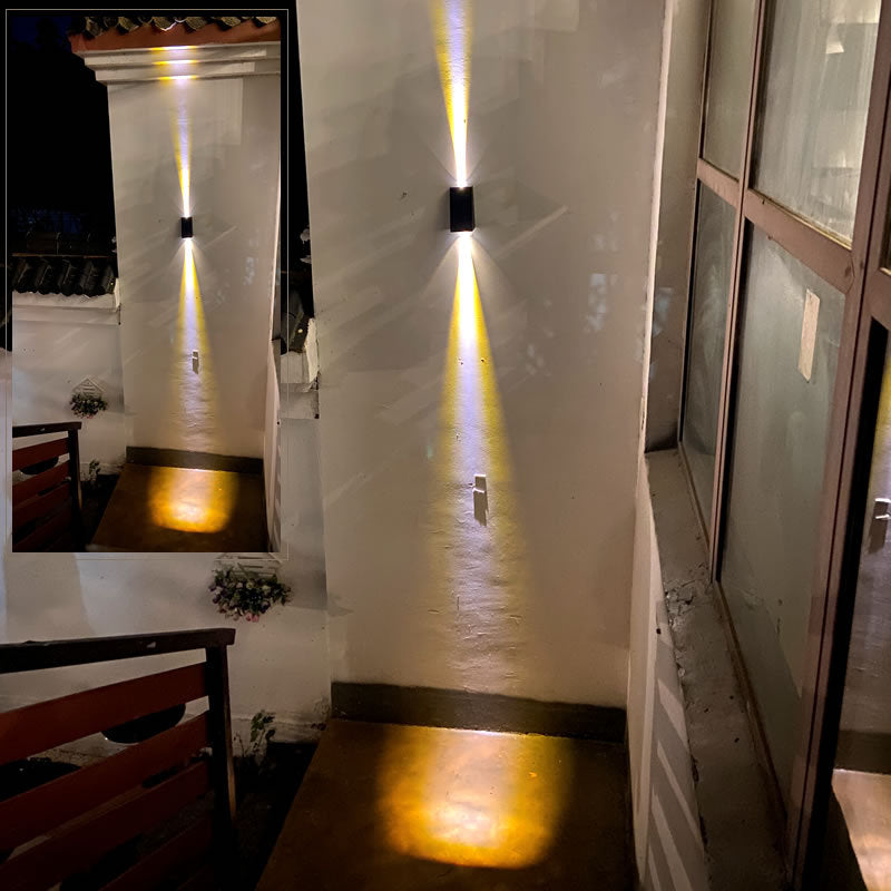 The Prism-Beam Sconce Double Head Outdoor Solar Wall Light