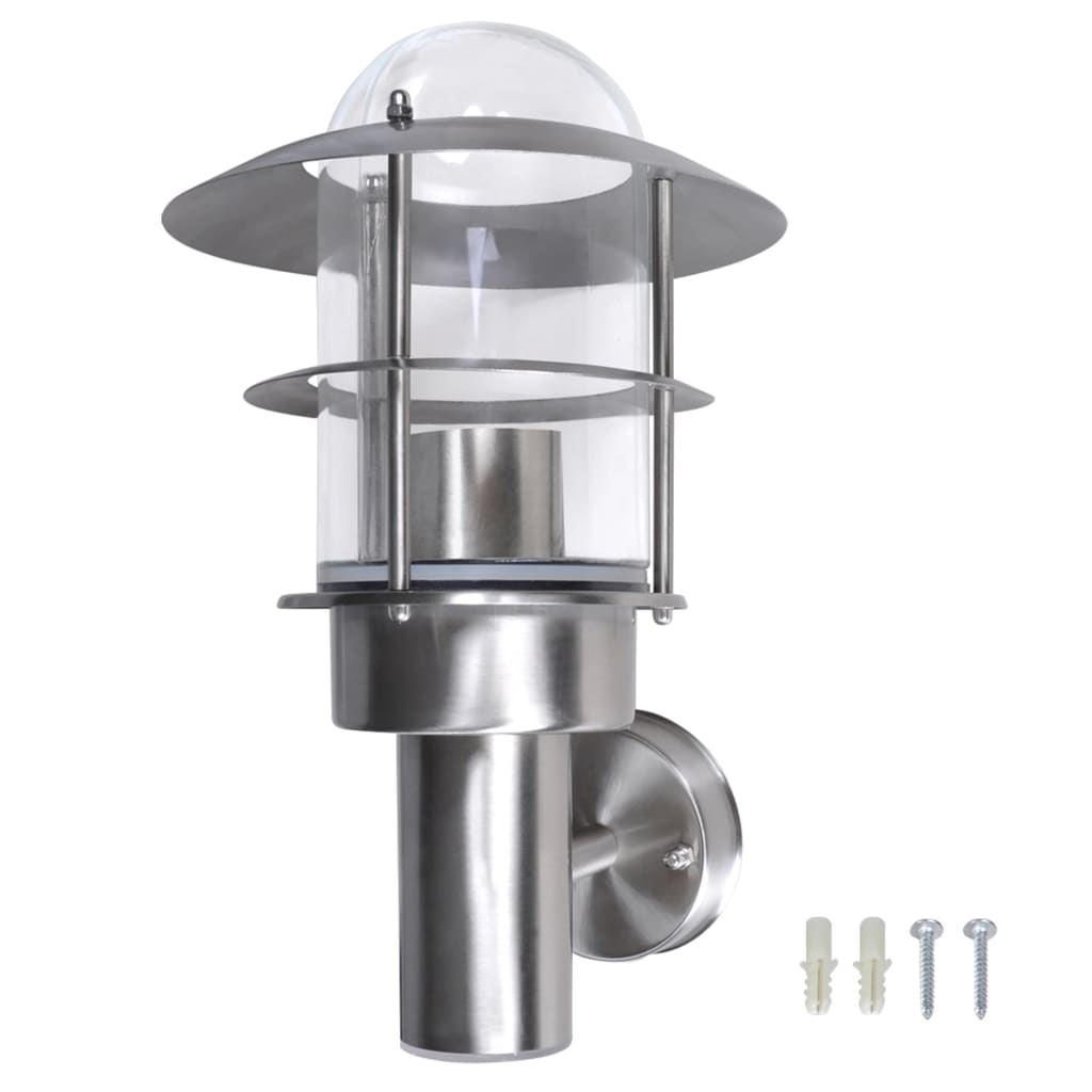 Patio LED wall light, stainless steel outdoor lamp