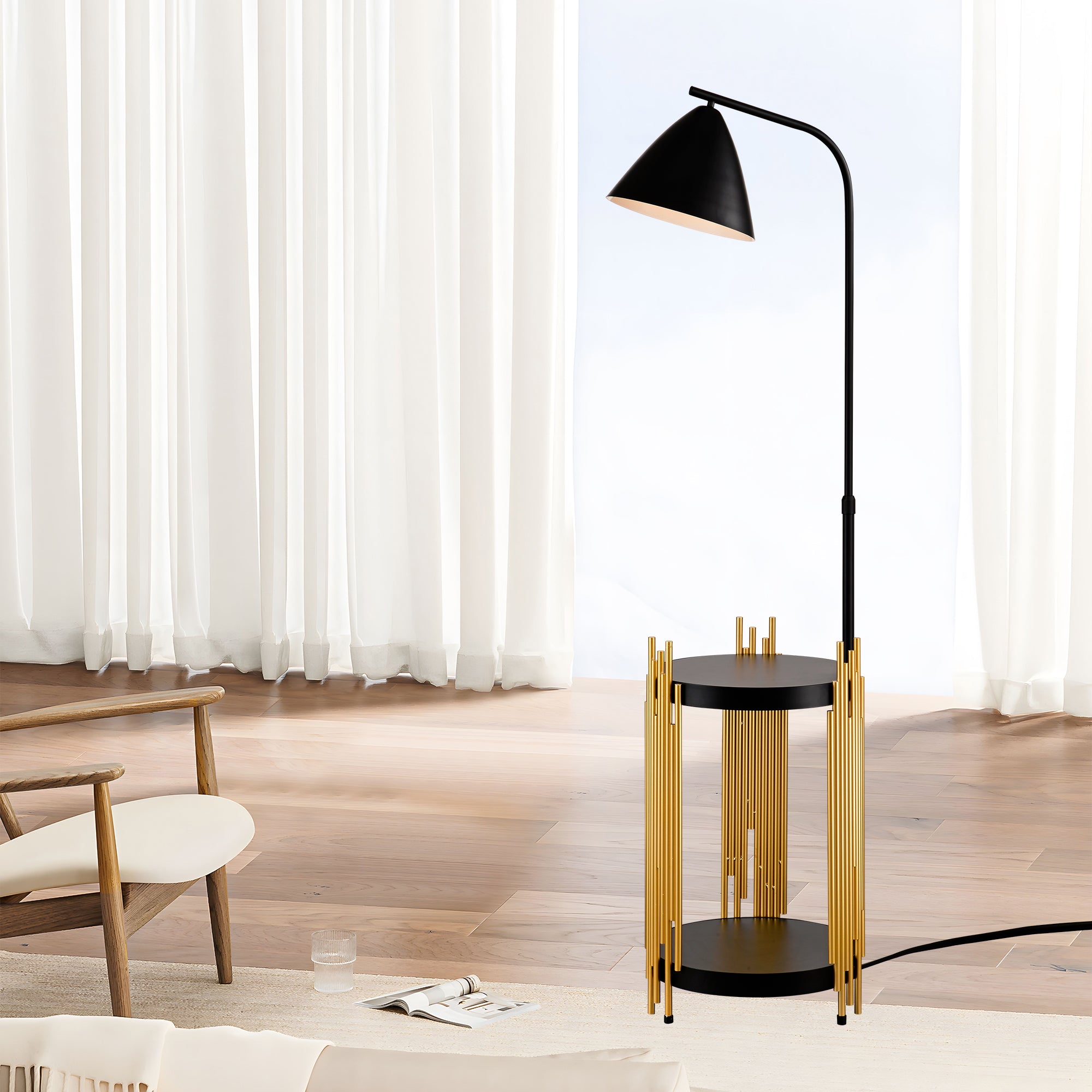 Luxury Shelves Floor Lamp