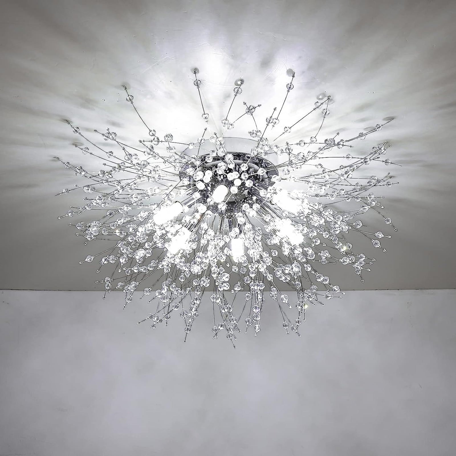 Crystal Flush Mount Ceiling Light Chandelier