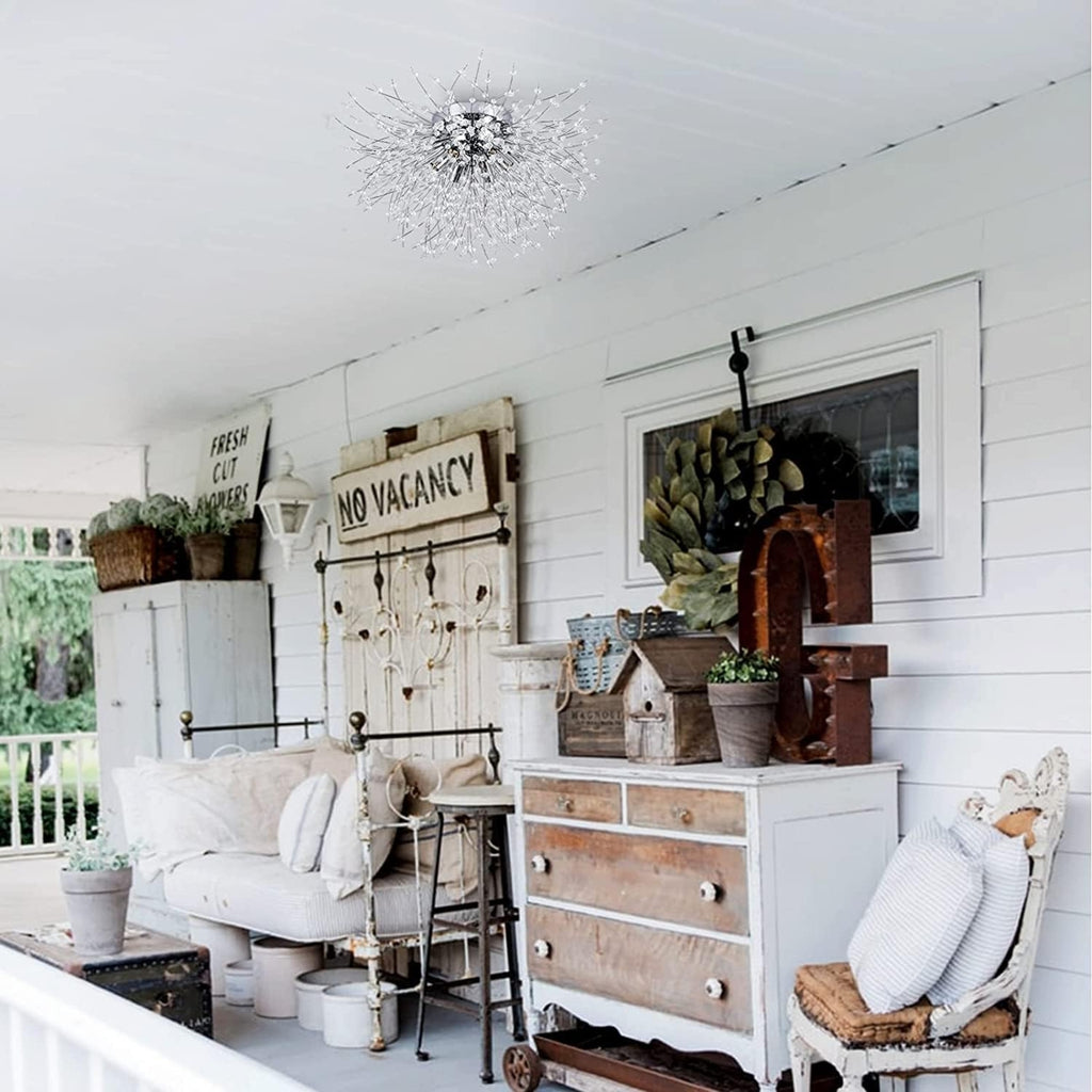 Crystal Flush Mount Ceiling Light Chandelier