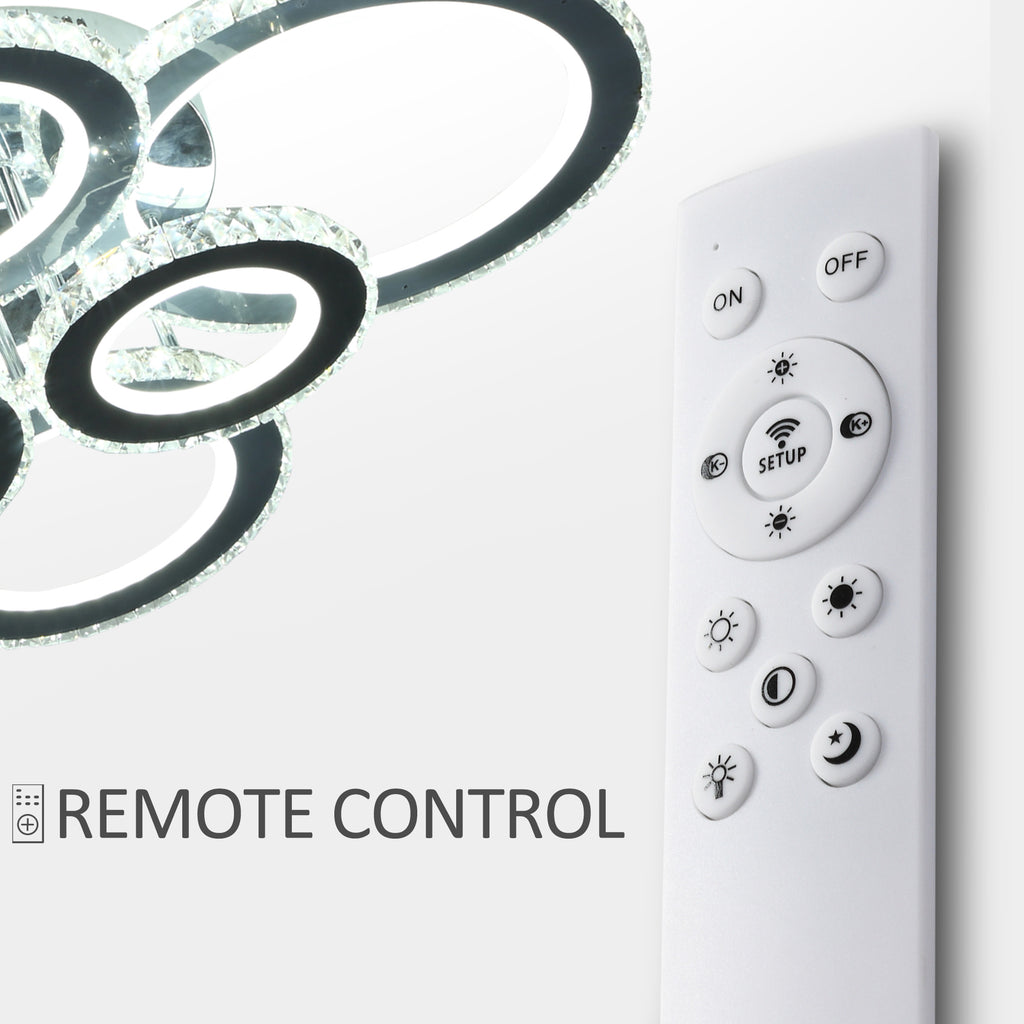 Elegant LED Chandelier with 6 Rings