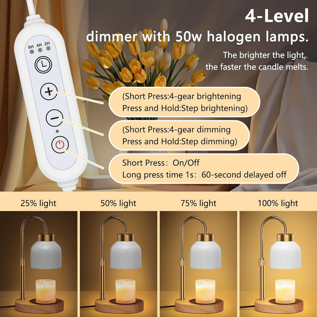 Height-adjustable Bedroom Ambient Table Lamp